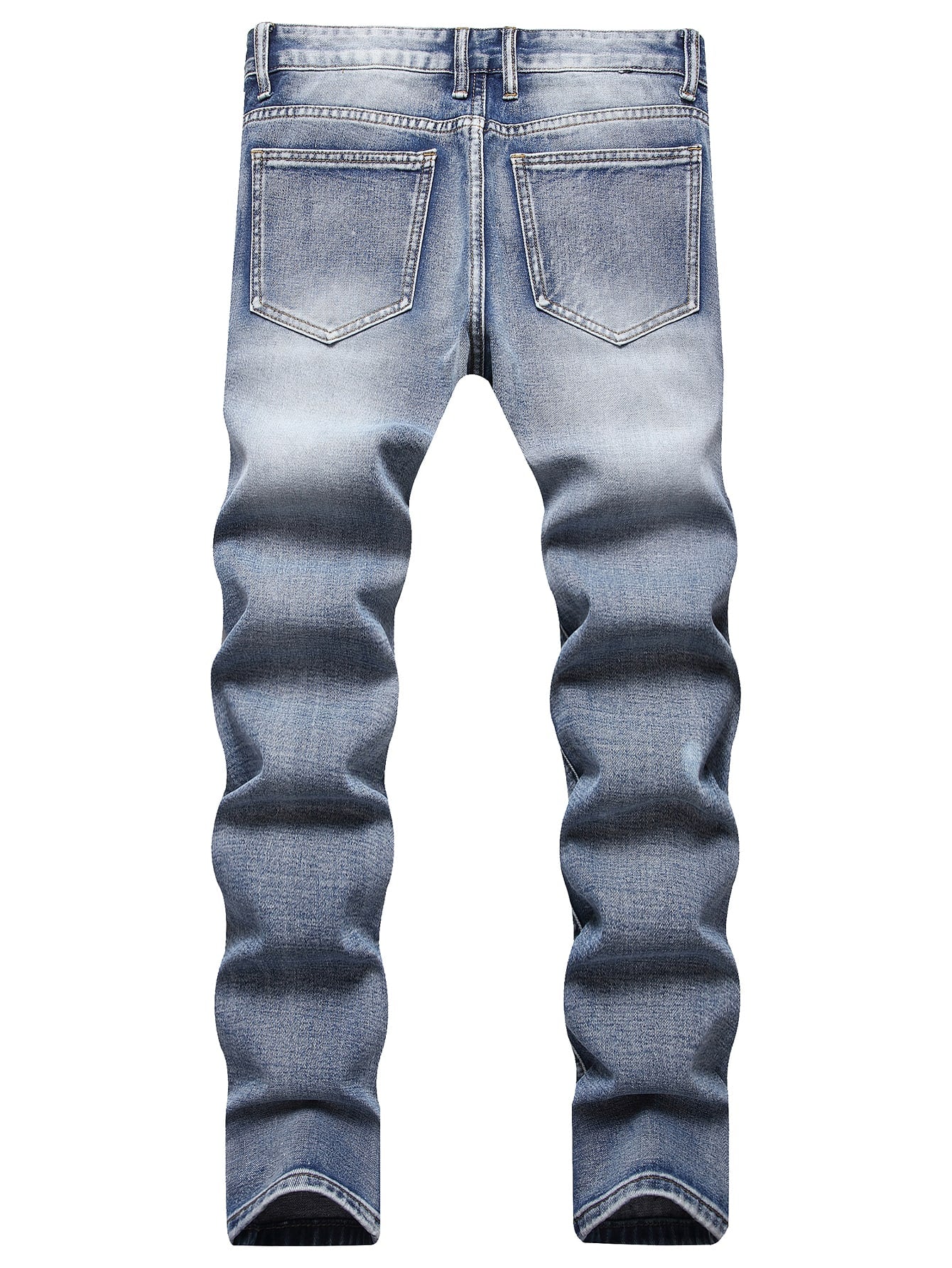 Men's Casual Distressed Slim Fit Denim Jeans