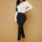 SXY Summer Trousers Solid Color Work High Waist Trousers