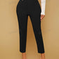 SXY Summer Trousers Solid Color Work High Waist Trousers