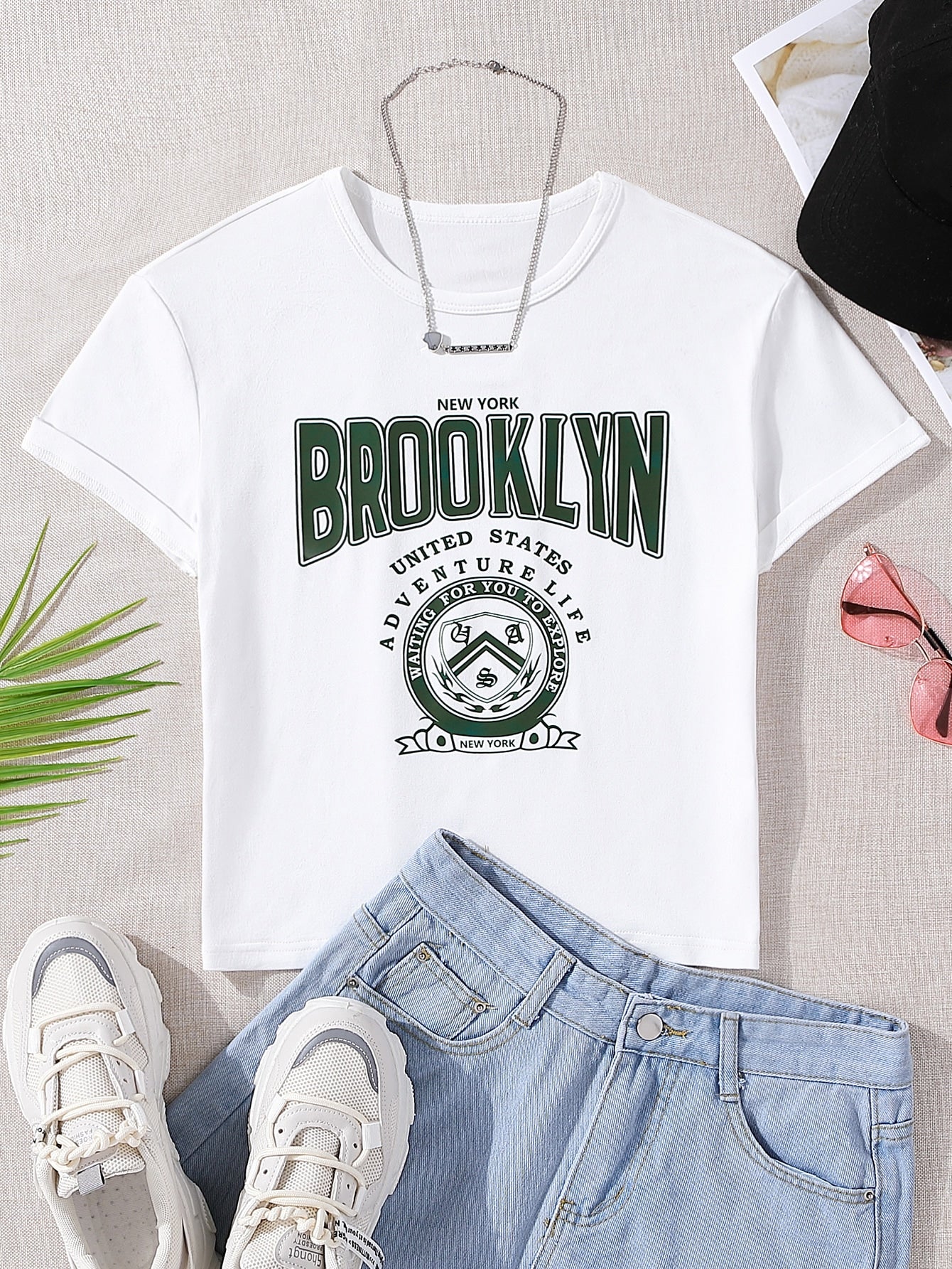 Tween Girl 1pc Letter Graphic Tee