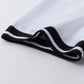 Manfinity Homme Men Crown Print Contrast Trim Half Button Collar Color Block White Business Casual Polo Shirt, Daddy