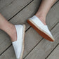 Men Minimalist Espadrilles Canvas Loafers White, White Solid Color Woven Grass Shoes