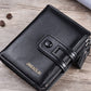 Men's Retro Wallet Multi-Function Double Zip Coin Purse Pocket Wallet Small Purse ID Window Zipper Men Wallet PU Leather Minimalist Fashion Modern Business Anniversary On Valentine Day For Birthday Gift Gift Lover Men Male Gift