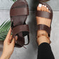 European And American Women's Plus Size Slippers New Summer Sandals, Women's Black Flat Sandals