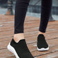 Men Ribbed Slip On Sneakers, Sport Outdoor Fabric Running Shoes