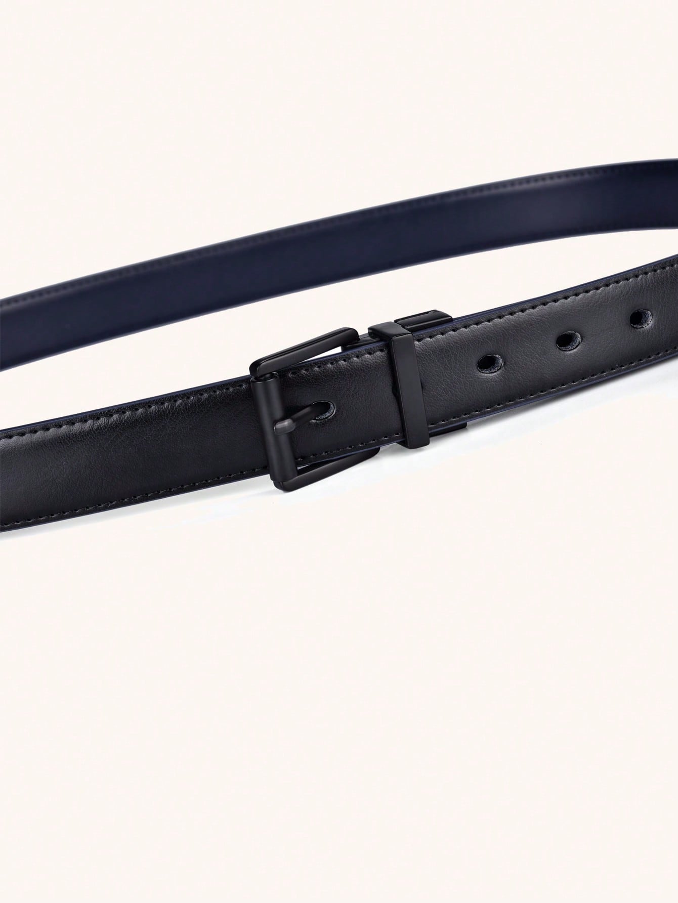 1pc Men's 2.8cm Wide Reversible Leather Belt With Rotary Buckle