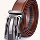 1pc Men's Ratchet Leather Belt, Large Size Casual Automatic Buckle Belt For Men