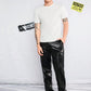 Manfinity NiteLyfe Men Slant Pocket PU Leather Pants, Fashion Slacks Pants, For Going Out, Husband, Boyfriend Gifts