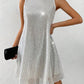 Allurite High Neck Sequin Dress