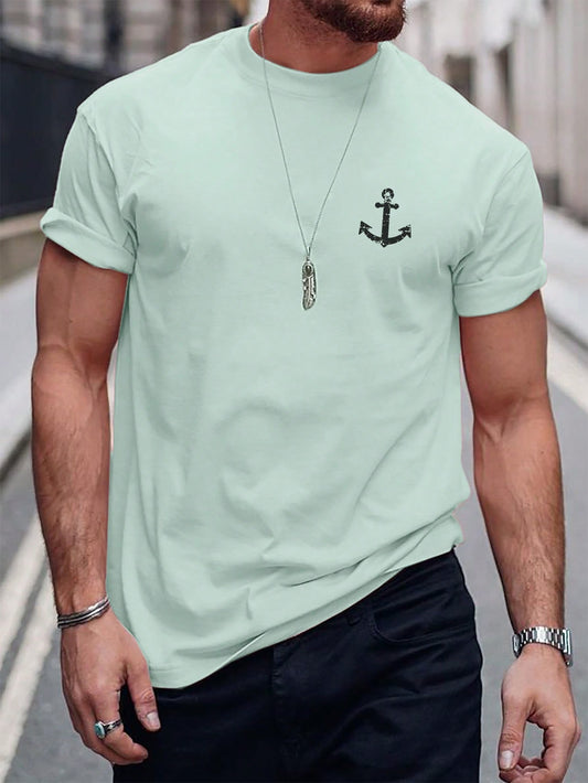 Manfinity Homme Men Anchor Print Tee