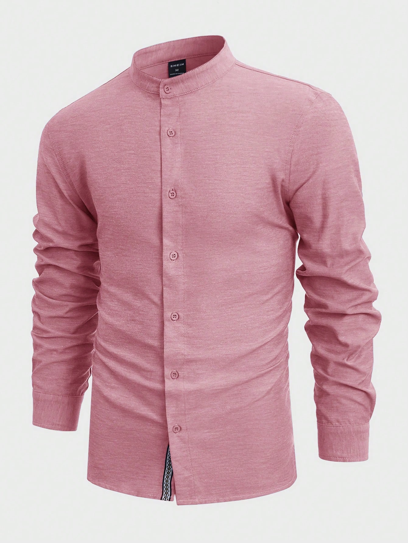 Manfinity Basics Men Cotton Solid Button Front Shirt