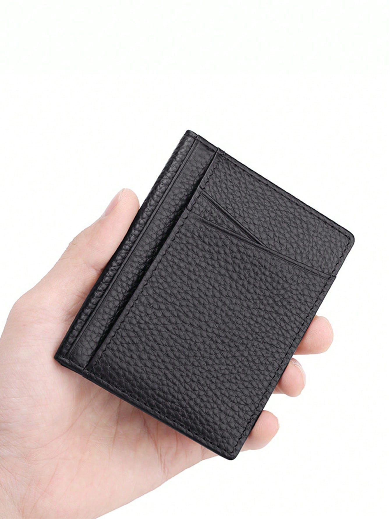 8 Card Slots Slim Genuine Leather Men Mini Credit Card Holder Wallets Purse Thin Small ID Card Holders Men Wallet