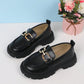 Girls Chain Decor Non Slip Flat Loafers For Outdoor