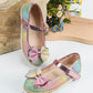 Girls Ombre Bow Decor Espadrille Mary Jane Flats For Outdoor