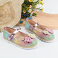 Girls Ombre Bow Decor Espadrille Mary Jane Flats For Outdoor