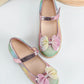 Girls Ombre Bow Decor Espadrille Mary Jane Flats For Outdoor