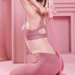 1pc Pink TPE Yoga Sit-up Rope Pedal