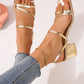 Women Metallic Chunky Heeled Sandals, Glamorous Gold Slingback Sandals