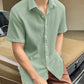 Manfinity Homme Men's Solid Color Button Up Loose Fit Shirt