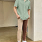 Manfinity Homme Men's Solid Color Button Up Loose Fit Shirt