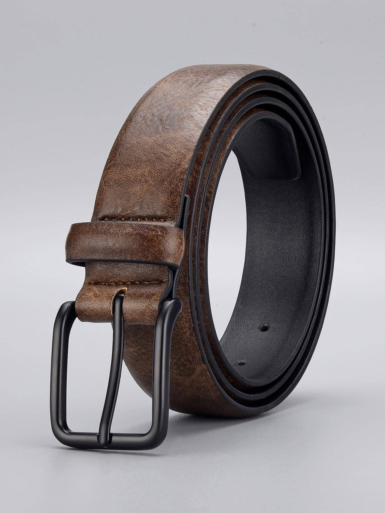 1pc Men Square Buckle Vintage Belt For Daily Life Halloween