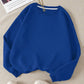 INAWLY Solid Round Neck Thermal Lined Sweatshirt,Long Sleeve Tops