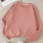 INAWLY Solid Round Neck Thermal Lined Sweatshirt,Long Sleeve Tops