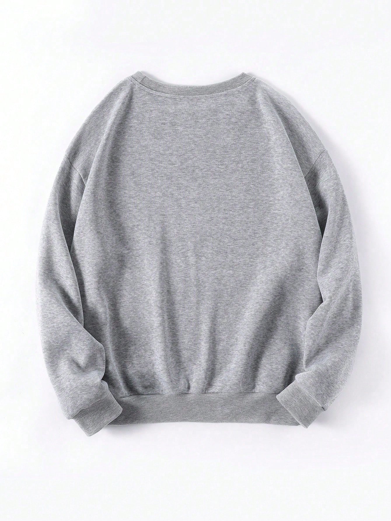 INAWLY Letter Graphic Thermal Lined Sweatshirt