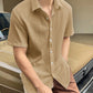 Manfinity Homme Men's Solid Color Button Up Loose Fit Shirt