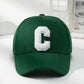 1pc Unisex Adjustable Head Circumference C Letter Baseball Cap For Outdoor Casual Sports Street