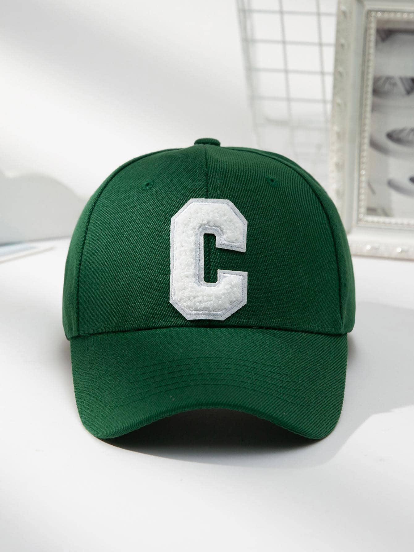 1pc Unisex Adjustable Head Circumference C Letter Baseball Cap For Outdoor Casual Sports Street