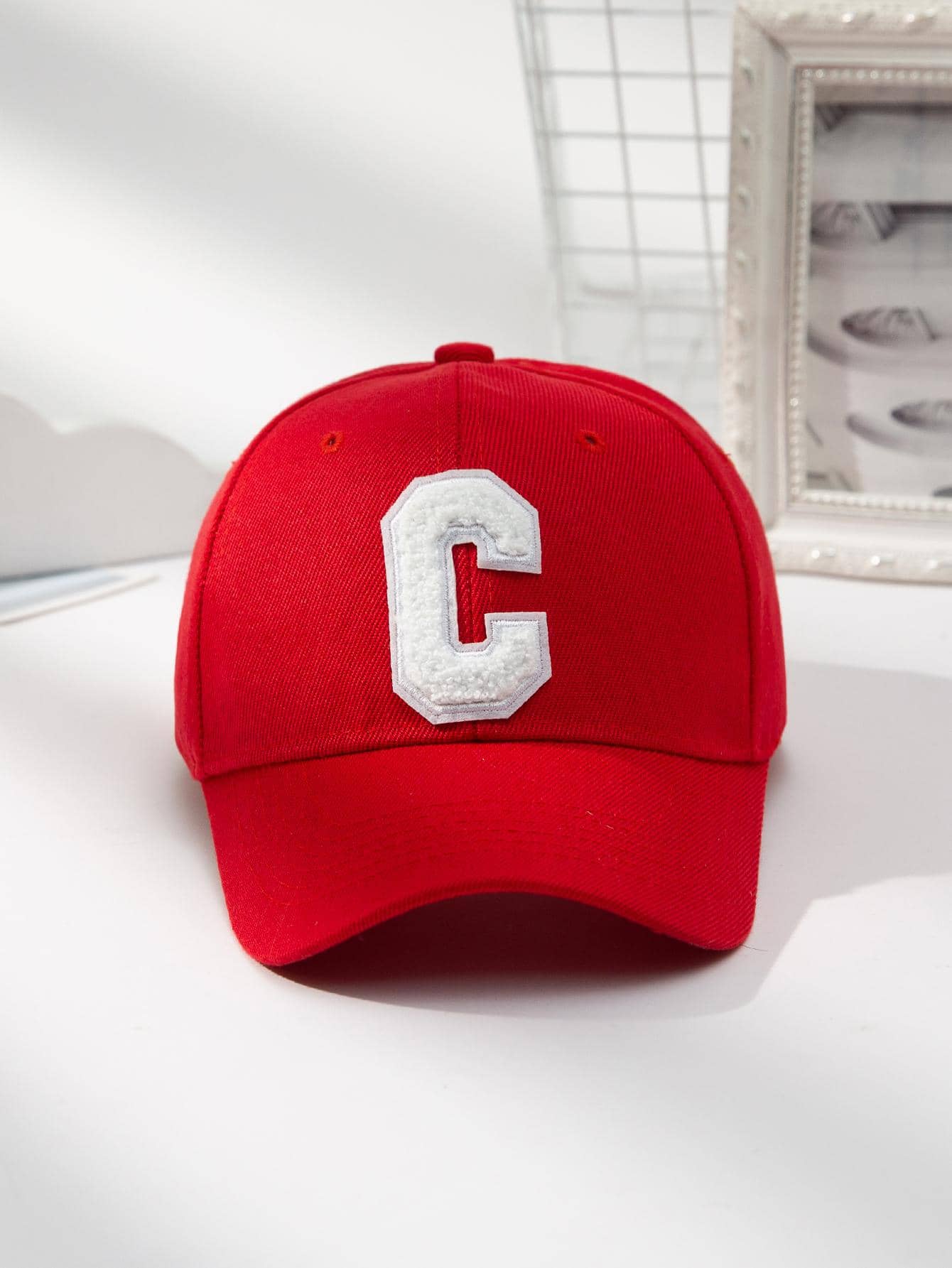 1pc Unisex Adjustable Head Circumference C Letter Baseball Cap For Outdoor Casual Sports Street