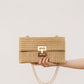 Multilayer Twist Lock Flap Chain Braided Shoulder Bag