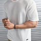 Manfinity Homme Loose Fit Men's Waffle Knit Tee With Patched Detail