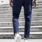 Manfinity Homme Men Solid Tapered Pants, Going Out Plain Long Casual Slacks Pants, For Husband, Boyfriend Gifts