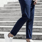 Manfinity Homme Men Solid Tapered Pants, Going Out Plain Long Casual Slacks Pants, For Husband, Boyfriend Gifts