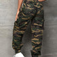 SXY Camo Print Flap Pocket Cargo Jeans