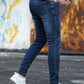 Manfinity RivetRise Men Cotton Slant Pocket Skinny Jeans