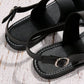 European And American Women's Plus Size Slippers New Summer Sandals, Women's Black Flat Sandals