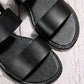 European And American Women's Plus Size Slippers New Summer Sandals, Women's Black Flat Sandals