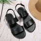 European And American Women's Plus Size Slippers New Summer Sandals, Women's Black Flat Sandals