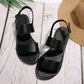 European And American Women's Plus Size Slippers New Summer Sandals, Women's Black Flat Sandals