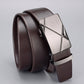 1pair Men Black Belt Automatic Buckle Belt For Business Occasions Work