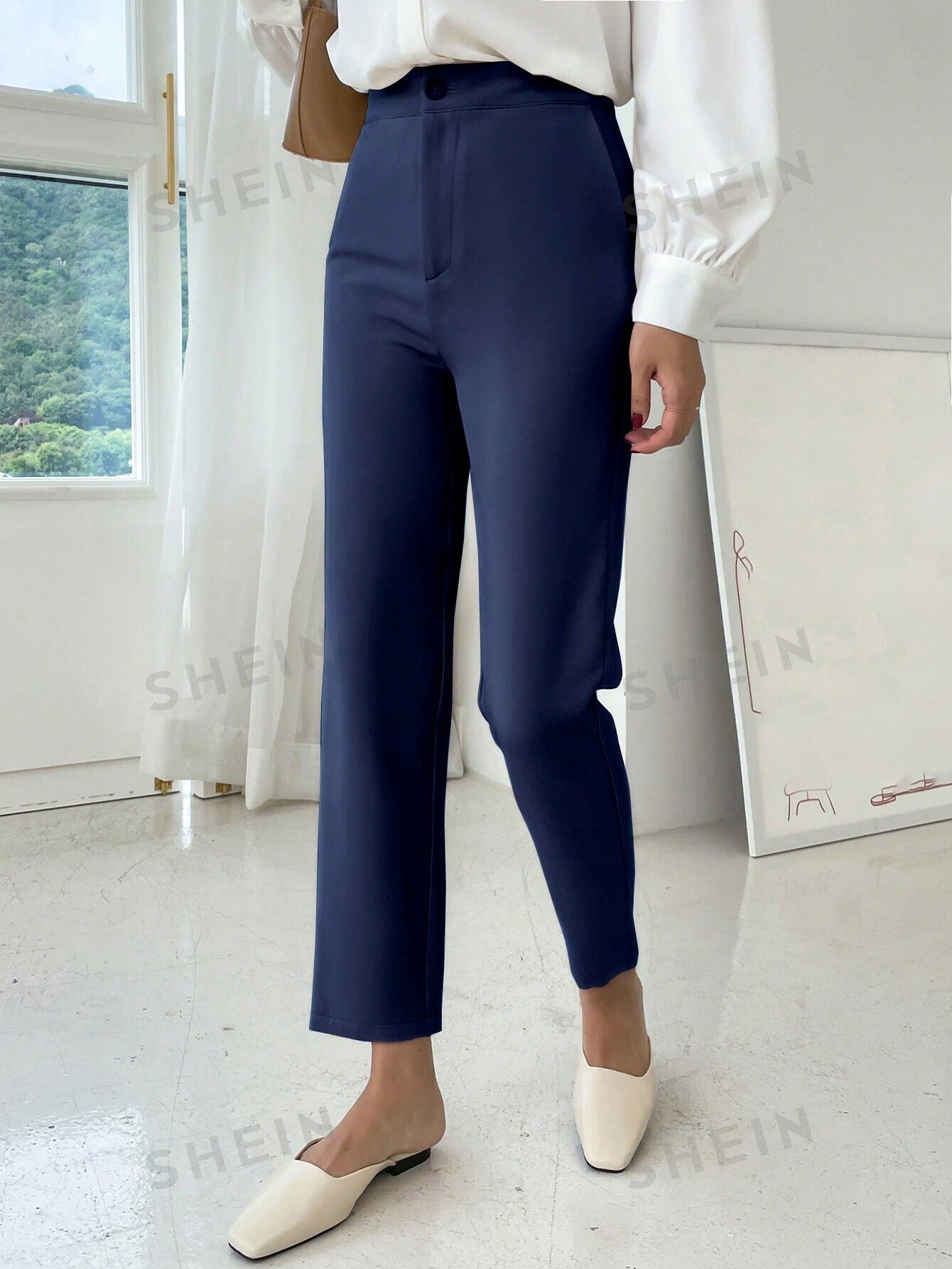 DAZY High Waist Straight Leg Pants