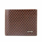 Sold As Single Item, Coffee Brown Men's Vintage Pu Leather Short Wallet With Sim Card Slot, Checkered Pattern Pu Leather Large Capacity Cardholder, Coin Purse, Bank Card Holder, Credit Card Holder