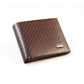 Sold As Single Item, Coffee Brown Men's Vintage Pu Leather Short Wallet With Sim Card Slot, Checkered Pattern Pu Leather Large Capacity Cardholder, Coin Purse, Bank Card Holder, Credit Card Holder