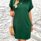 LUNE Solid Hidden Pocket Batwing Sleeve Tee Dress