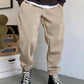 Manfinity Homme Men Slant Pocket Drawstring Waist Sweatpants Long Jogging Pants Plain Light Grey Going Out Casual