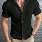 Manfinity Modomio Men Solid Ribbed Knit Button Front Shirt