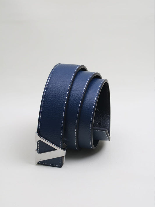 1pc Men Letter Buckle Solid Fashion Belt For Daily Life Work